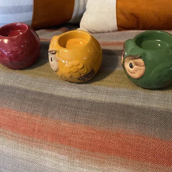 3 Wise Owls “ Tea Light” Holders - NWT - Picture 9 of 10